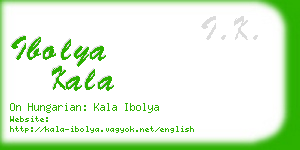 ibolya kala business card